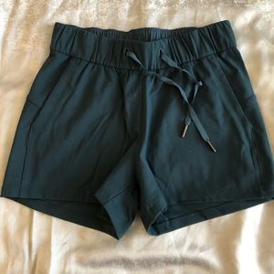 Lululemon teal on the fly shorts